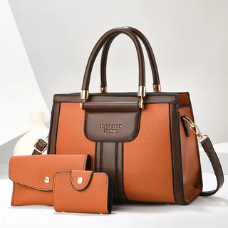 شنطة سهرة عملية للنساء - 2025 PU Leather 3 Pieces Bags Set Ladies