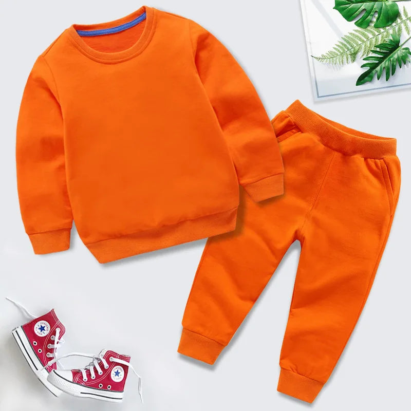 children's كاجوال fashionable sports leisure بدلة 100% cotton أكمام طويلة pants for أولاد and بنات toddler