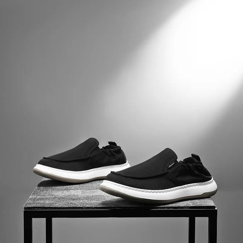 حذاء كاجوال رجالي – جلد صناعي، تهوية مريحة