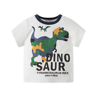 hot sale أولاد baby صيف o-neck t-shirt كاجوال ستايل 100% cotton animal print ناعم breathable plus size 200 grams knitted odm