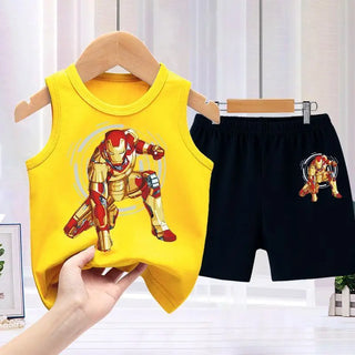 spider-man طقم قطعتين for أولاد صيف sports فيست shorts formal-كاجوال cotton print baby fashion أولاد' sports shirt shorts