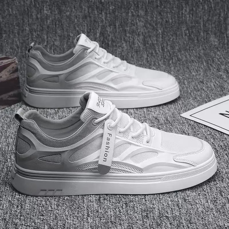 حذاء رياضي رجالي - أبيض – تهوية مريحة