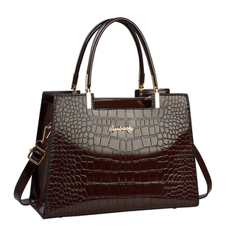 شنطة سهرة فاخرة للنساء - 2024 Solid Color Alligator Pattern Hand