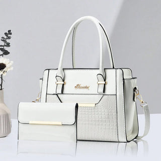 شنطة نسائية مميزة للنساء - 2024 Sequin Leather 2 Pieces Set Luxury