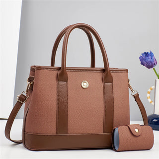 شنطة يد كاجوال للنساء - 2025 New PU Leather Women Bags Set 2 in