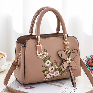 شنطة جلد فاخرة للنساء - 2025 Newest Fashion Patchwork Embroidery