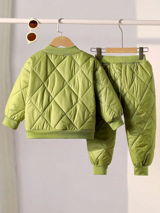 high quality طقم قطعتين warm شتاء baseball wind diamond pressed cotton-padded jacket كاجوال خريف شتاء pants for season