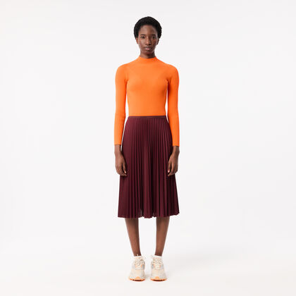 تنورة نسائية بطيات بخصر مطاطي Lacoste