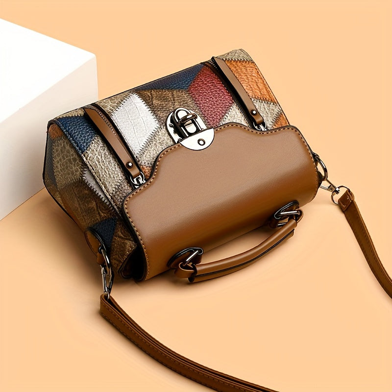 حقيبة كروس بيدولا للنساء برسمة هندسية ريترو