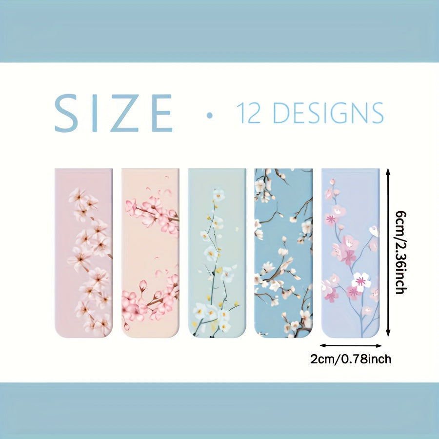 12 قطعة من الإشارات المرجعية المغناطيسية الزهرية