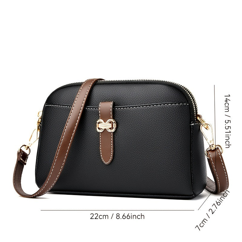 حقيبة كروس بودي نسائية عتيقة مع حزام قابل للفصل