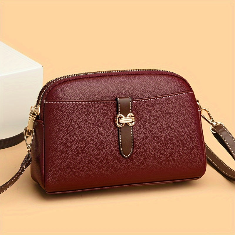 حقيبة كروس بودي نسائية عتيقة مع حزام قابل للفصل