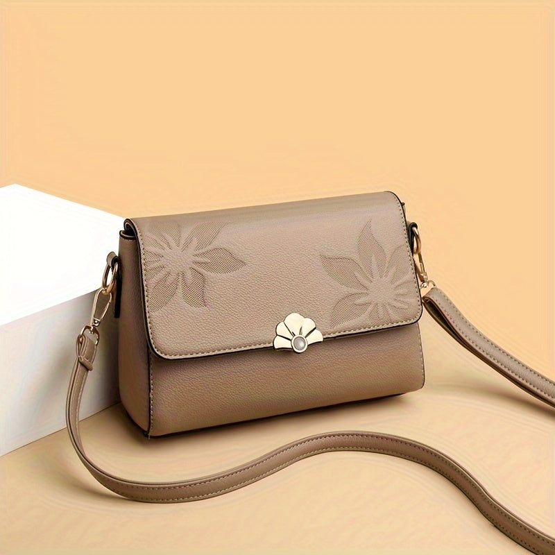 حقيبة كروس كلاسيكية نسائية مطبوعة بالزهور