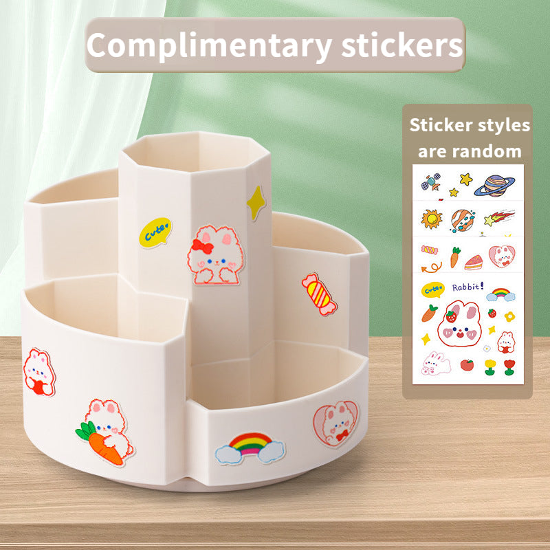 حامل أقلام للمكتب متعدد الوظائف قابل للدوران