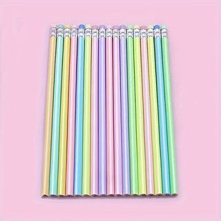 30 قطعة من أقلام الرصاص الخشبية HB بتصميم ماكرون الزاهي