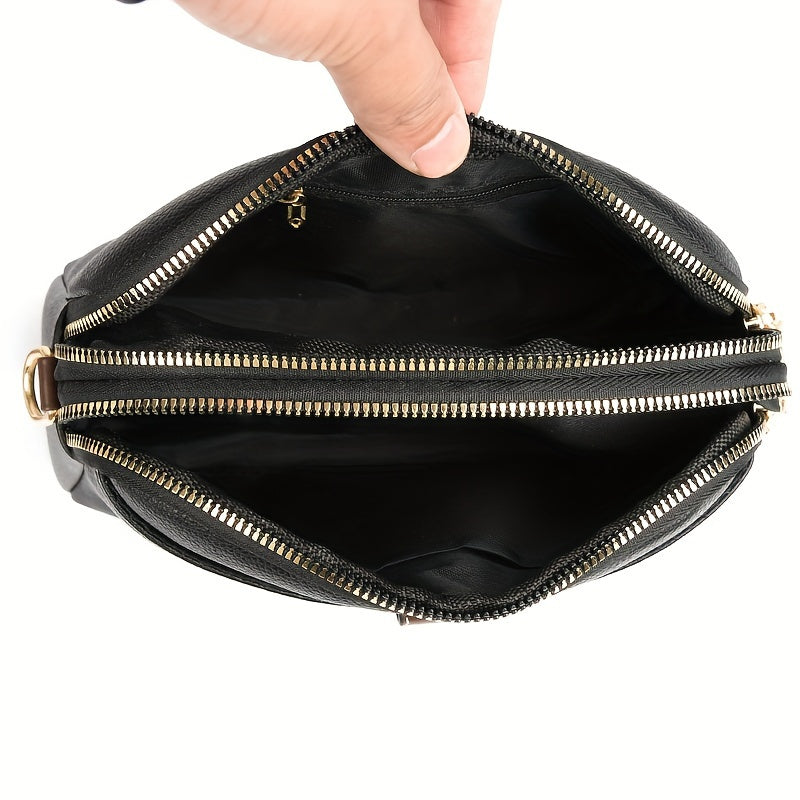 حقيبة كروس بودي نسائية عتيقة مع حزام قابل للفصل