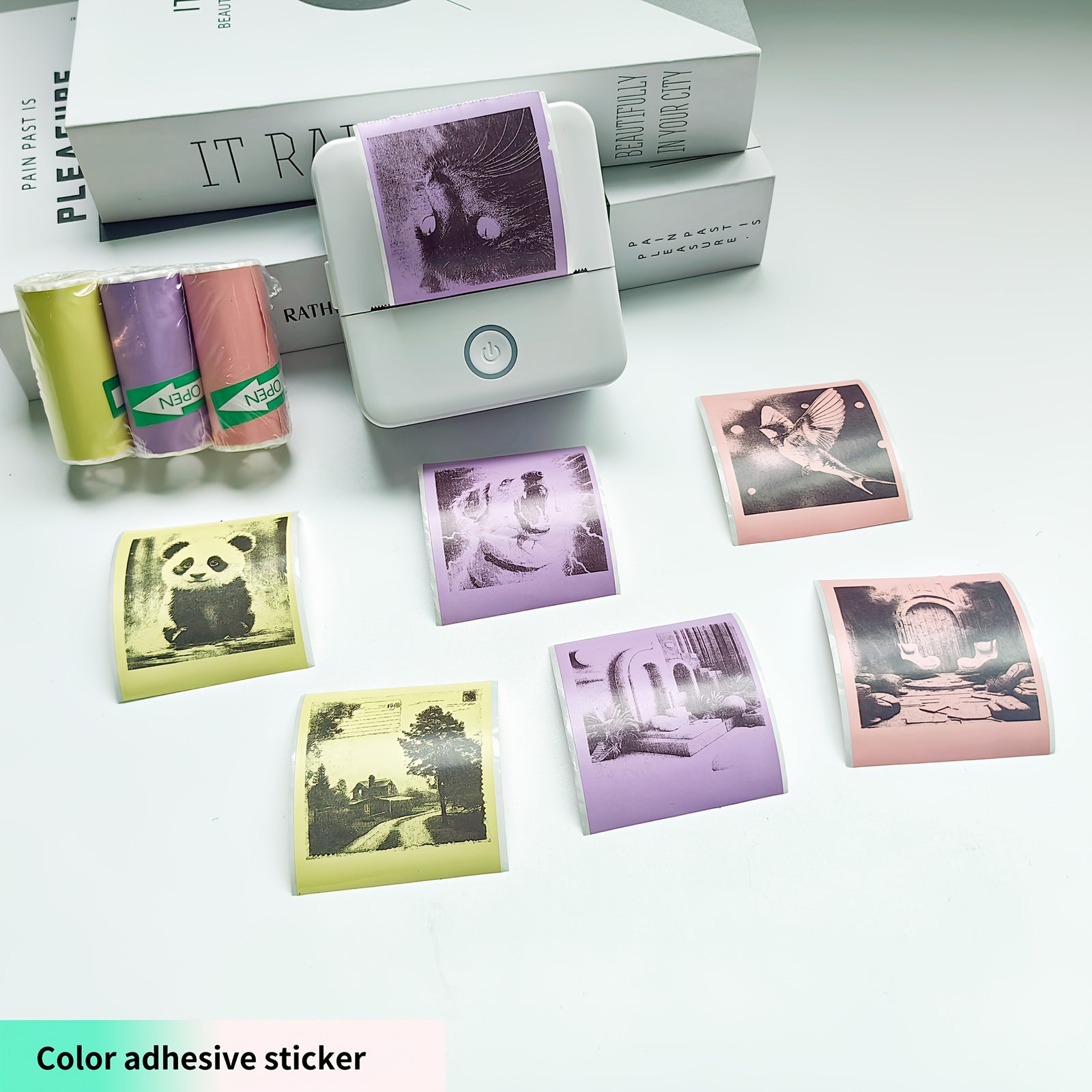 طابعة جيب لاسلكية حرارية صغيرة متعددة الوظائف