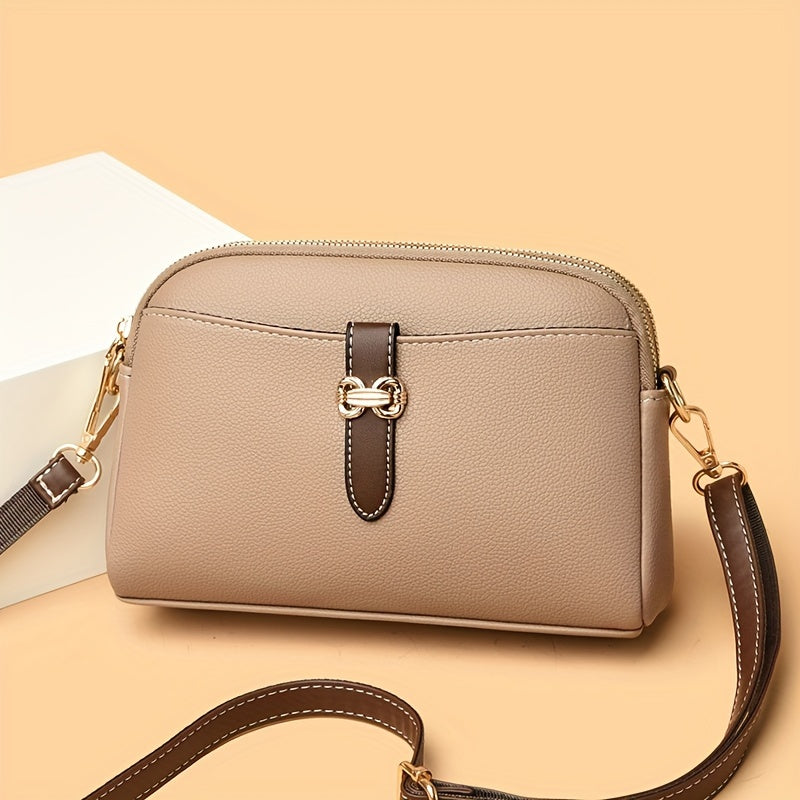 حقيبة كروس بودي نسائية عتيقة مع حزام قابل للفصل