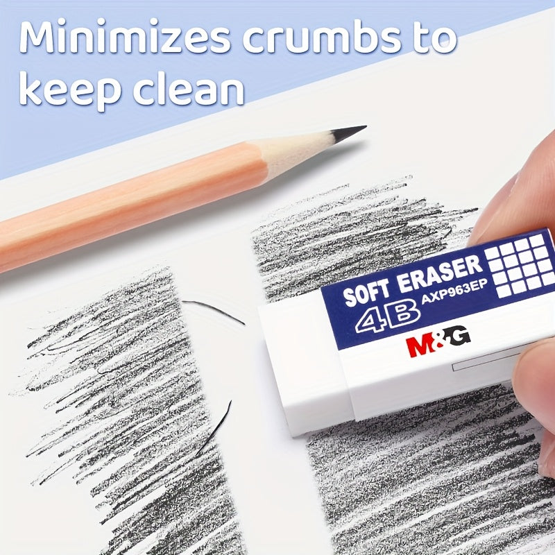 10 قطع من مزيلات القلم البيضاء الصغيرة 4B من M&G