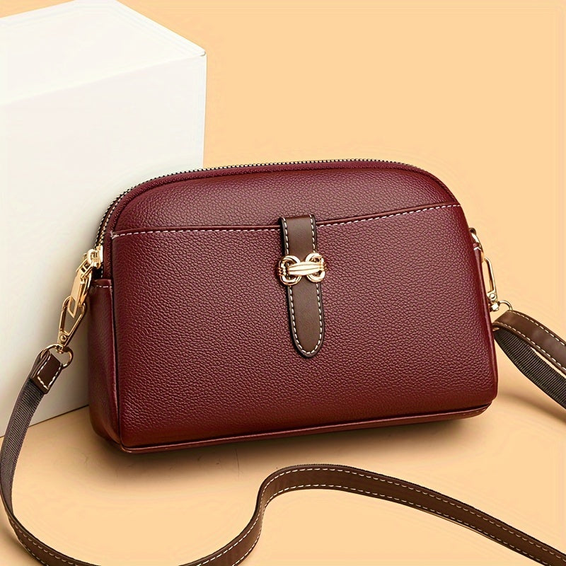 حقيبة كروس بودي نسائية عتيقة مع حزام قابل للفصل