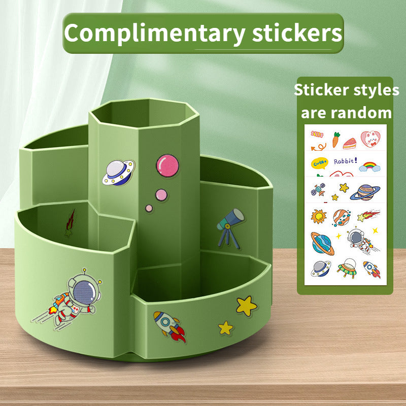 حامل أقلام للمكتب متعدد الوظائف قابل للدوران