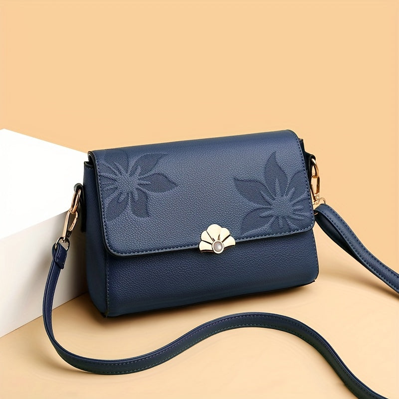 حقيبة كروس كلاسيكية نسائية مطبوعة بالزهور