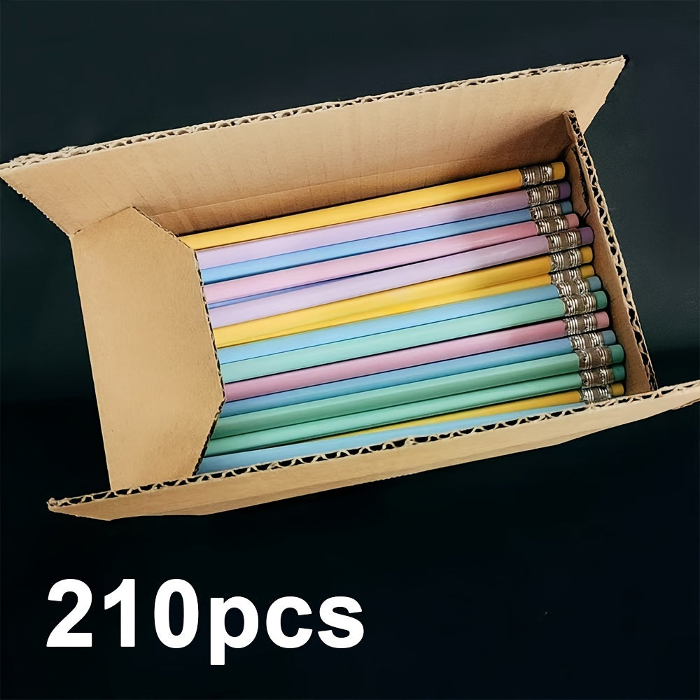 210 قلم رصاص خشبي برؤوس ممحاة