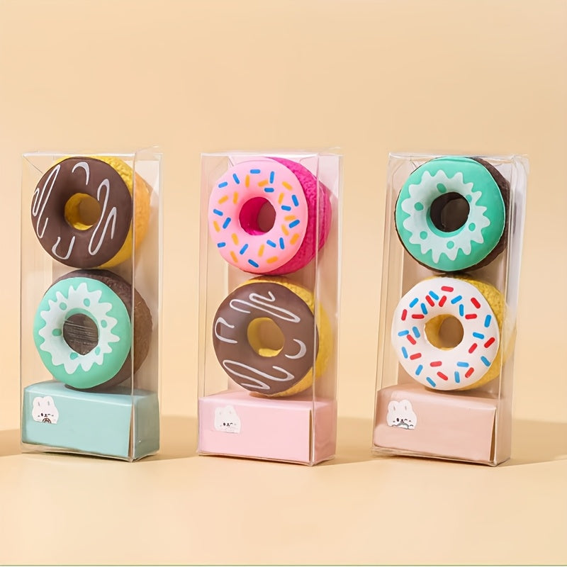 2 قطع ممحاة على شكل دونات