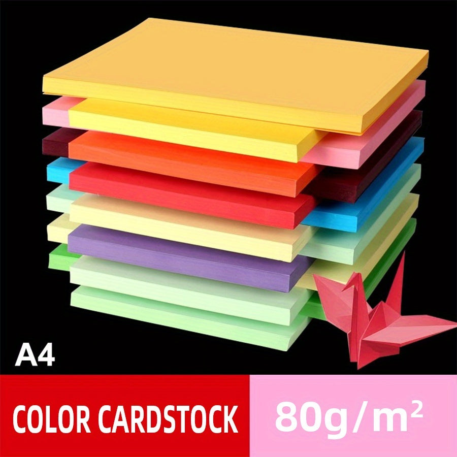 100 ورقة من الورق الملون مقاس A4، 80
