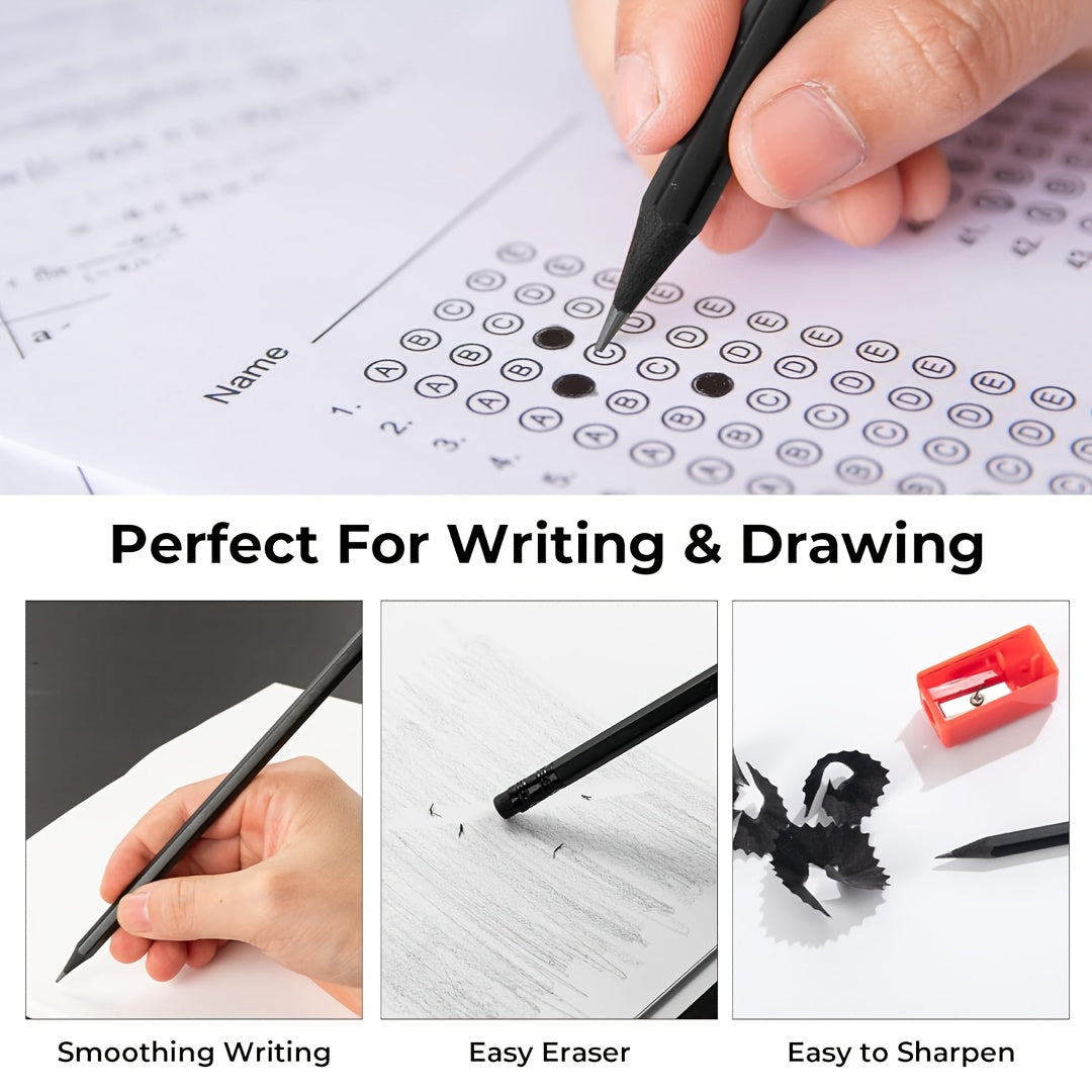 OSTAZT 50/20 قطعة أقلام رصاص بنواة جرافيت HB مع ممحاة