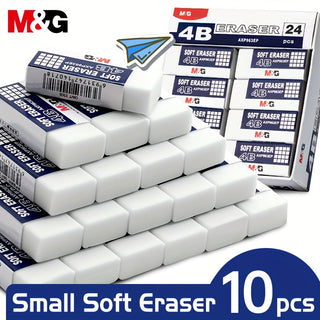 10 قطع من مزيلات القلم البيضاء الصغيرة 4B من M&G