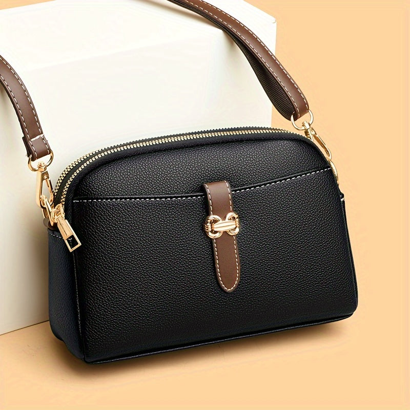 حقيبة كروس بودي نسائية عتيقة مع حزام قابل للفصل