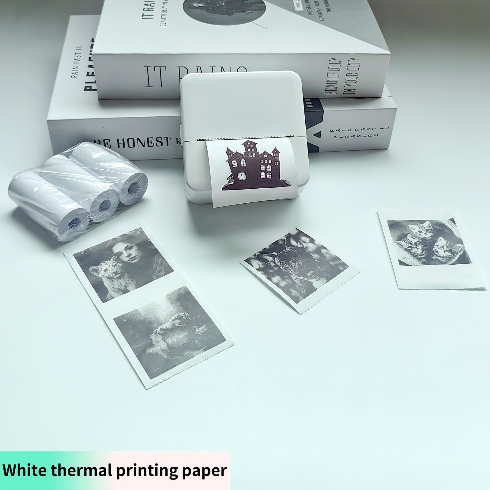 طابعة جيب لاسلكية حرارية صغيرة متعددة الوظائف