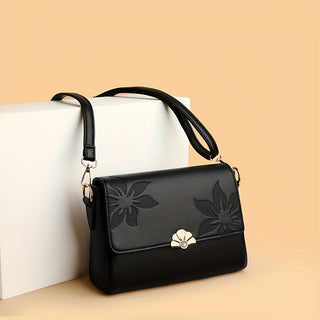 حقيبة كروس كلاسيكية نسائية مطبوعة بالزهور