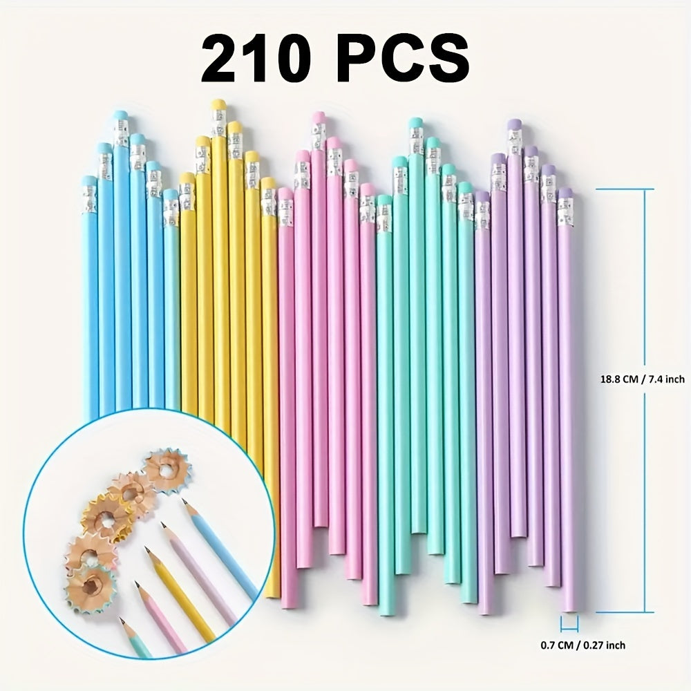 210 قلم رصاص خشبي برؤوس ممحاة