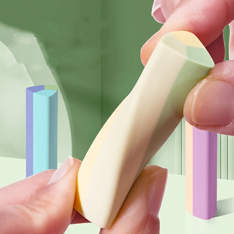 5 قطع ممحاة مثلثة بألوان الماكرون