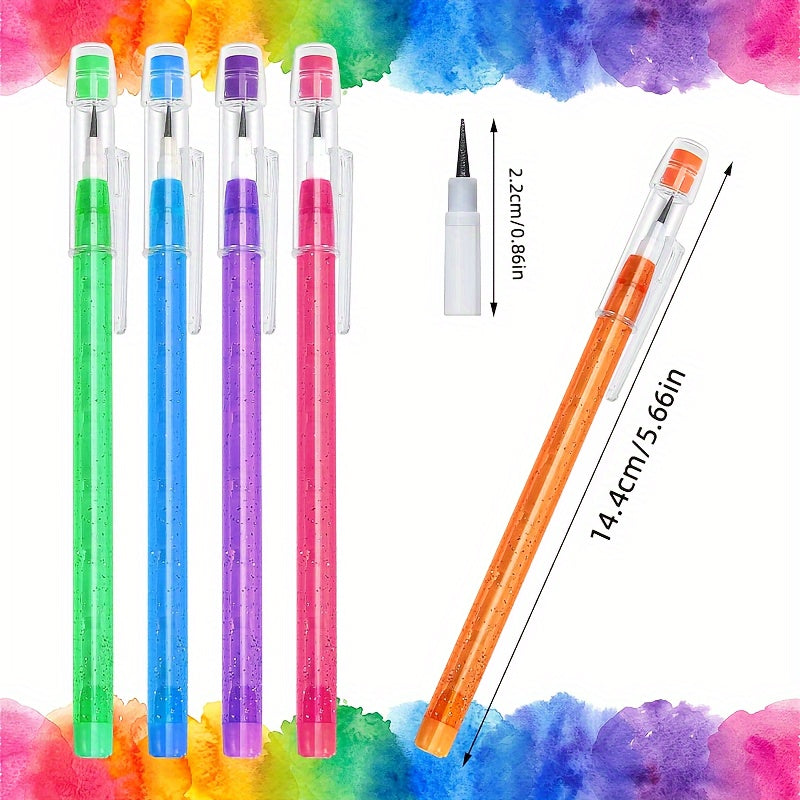 30 قطعة أقلام رصاص غير قابلة للشحذ HB شفافة