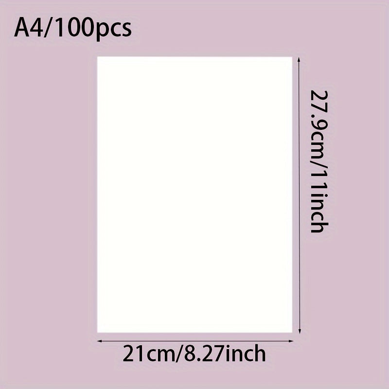 100 ورقة A4 ورق طابعة نافثة للحبر باللون الأبيض