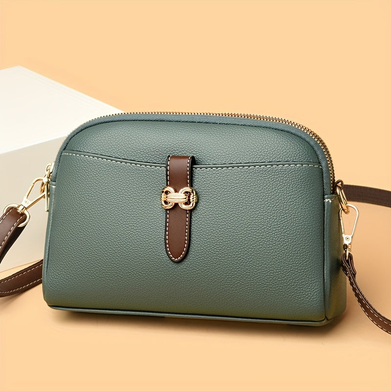 حقيبة كروس بودي نسائية عتيقة مع حزام قابل للفصل