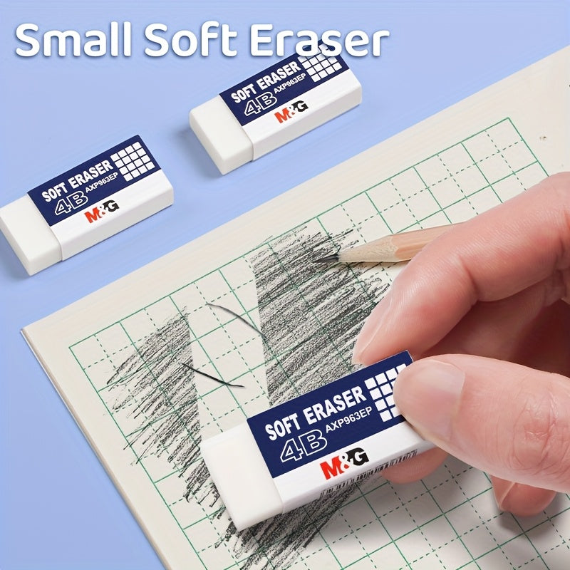10 قطع من مزيلات القلم البيضاء الصغيرة 4B من M&G