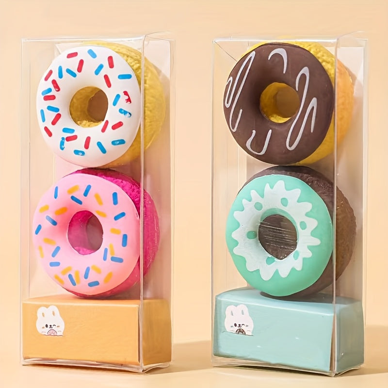 2 قطع ممحاة على شكل دونات