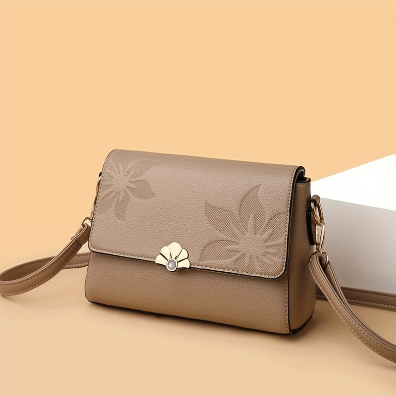 حقيبة كروس كلاسيكية نسائية مطبوعة بالزهور