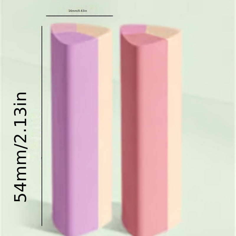 5 قطع ممحاة مثلثة بألوان الماكرون