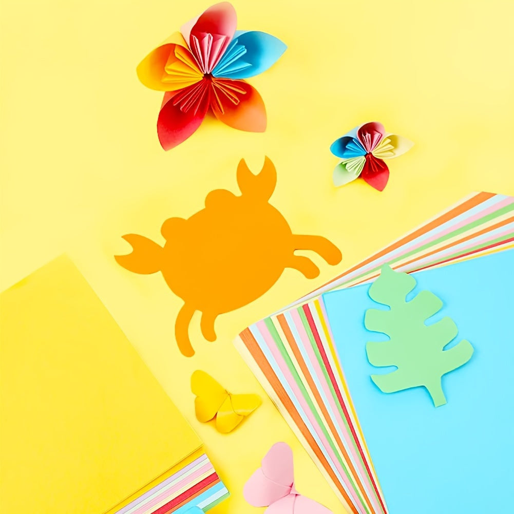 100 قطعة ورق ملون