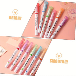 6 أقلام كتابة ملونة بنمط زهور