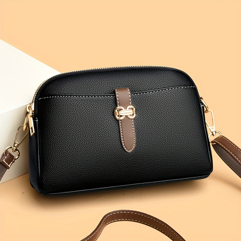 حقيبة كروس بودي نسائية عتيقة مع حزام قابل للفصل