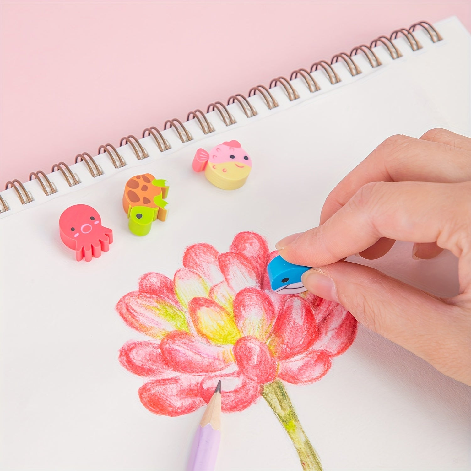 20 قطعة من ممحاة أقلام الرصاص متعددة الألوان من ديلي