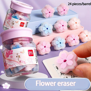 24 قطعة/دلو PVC أقمشة زهور أقمشة كرز أقمشة زهور صغيرة