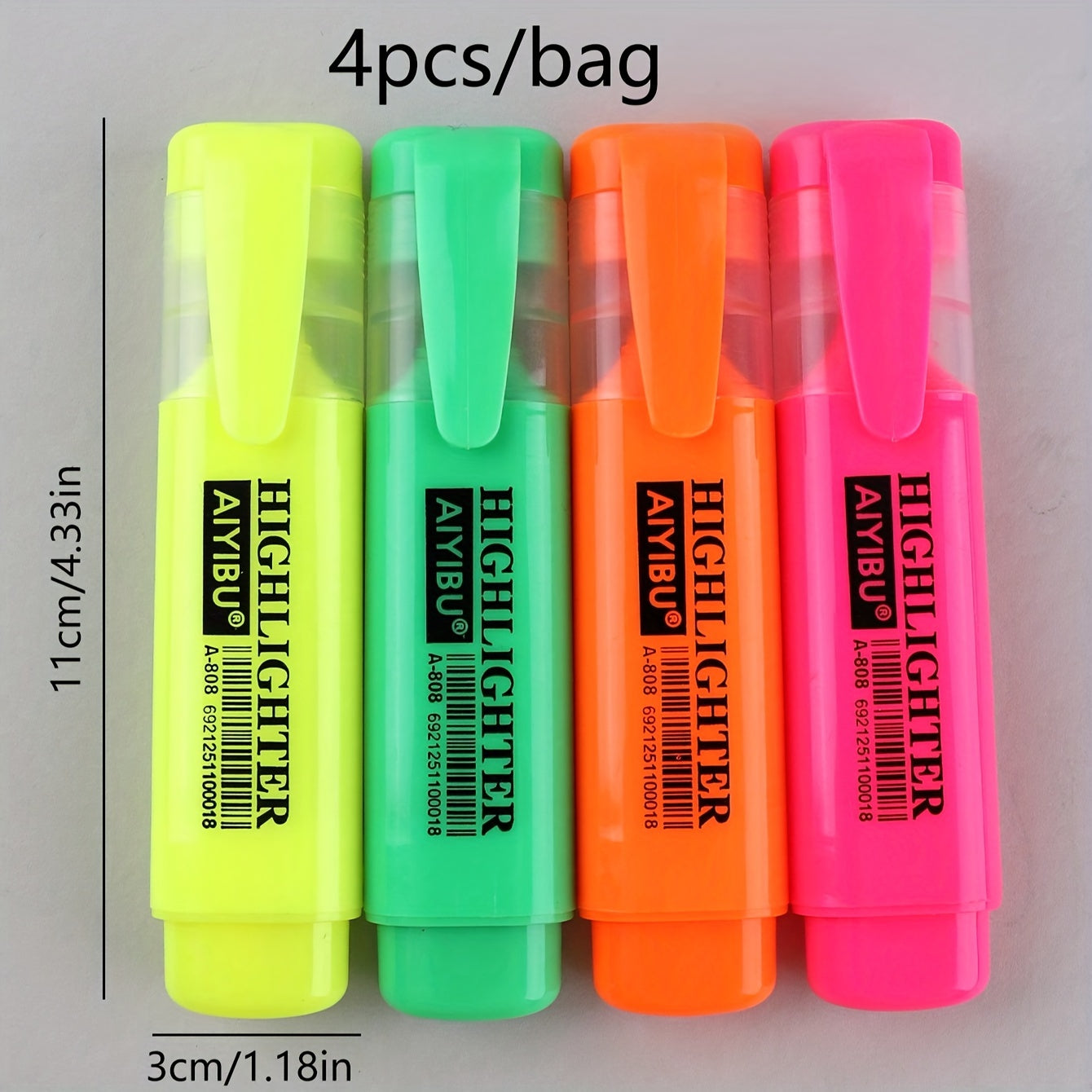 4 قطع/صندوق قلم تحديد ذو طرف واحد