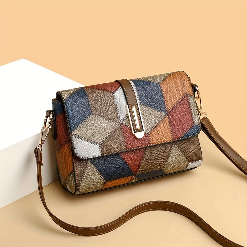 حقيبة كروس أنيقة ومتعددة الاستخدامات مع تصميم ريترو بسيط وحواف معدنية